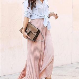 Pleated Maxi Skirt